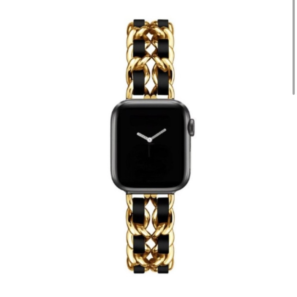 NEW Strap Chain Leather Stainless Band For Apple Watch - GB